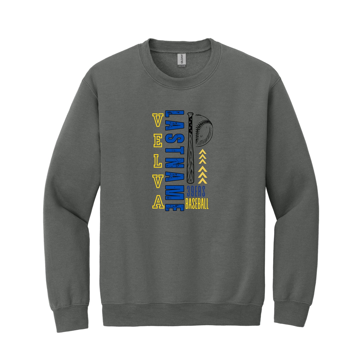 281 - Velva Baseball, Custom Name T-Shirt & Crewneck