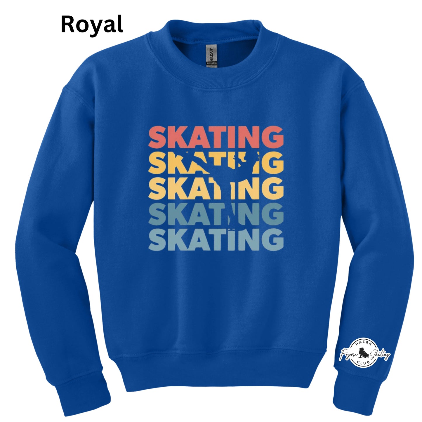 012 - Adult Crewneck-Skating x5 with Sleeve Image