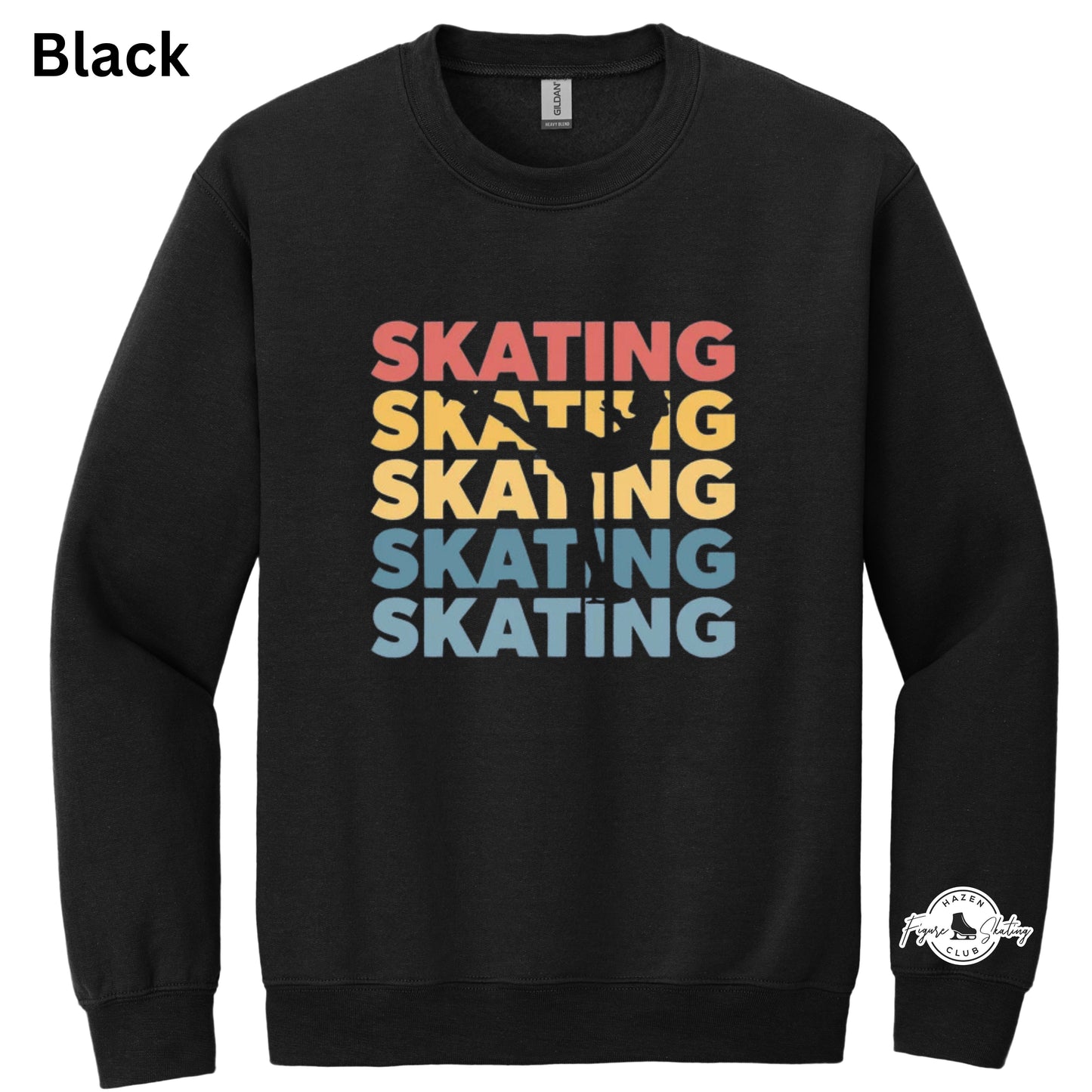 012 - Adult Crewneck-Skating x5 with Sleeve Image