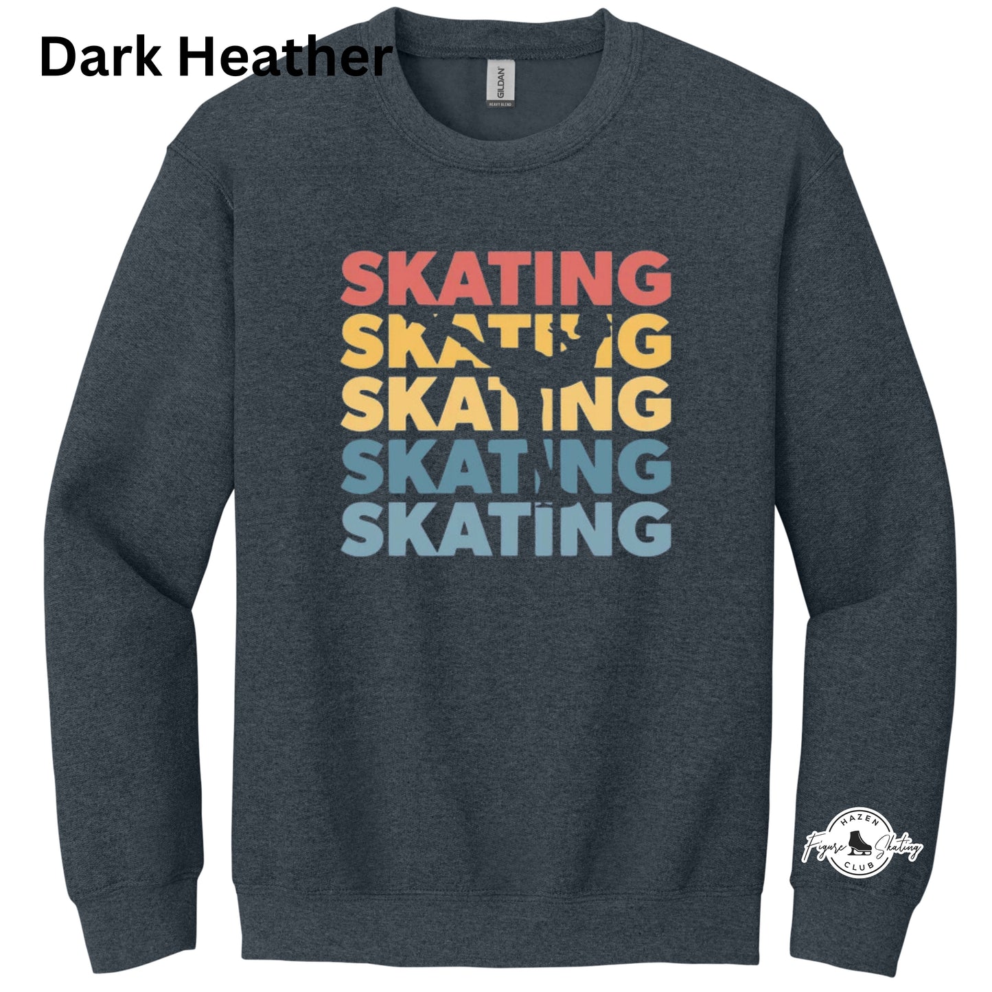 012 - Adult Crewneck-Skating x5 with Sleeve Image