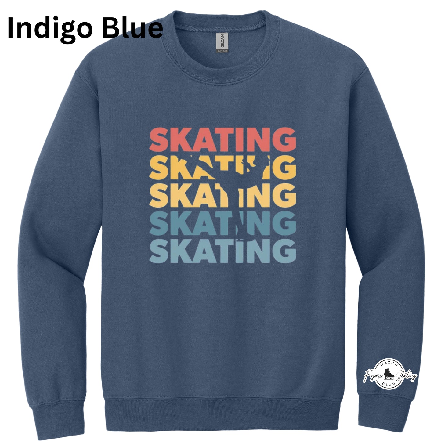 012 - Adult Crewneck-Skating x5 with Sleeve Image