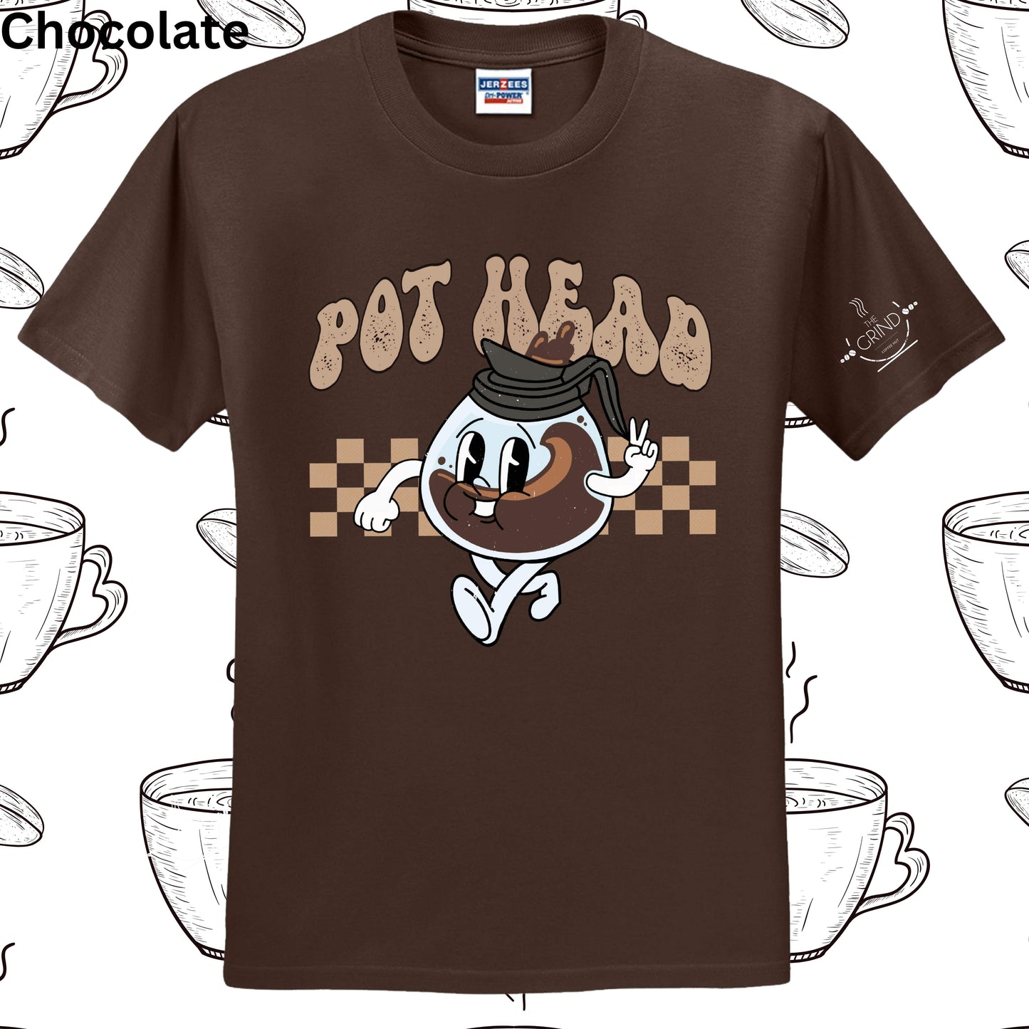 104 - Pot Head Coffee Sweatshirt: Crewnecks, Longsleeves & Tshirts