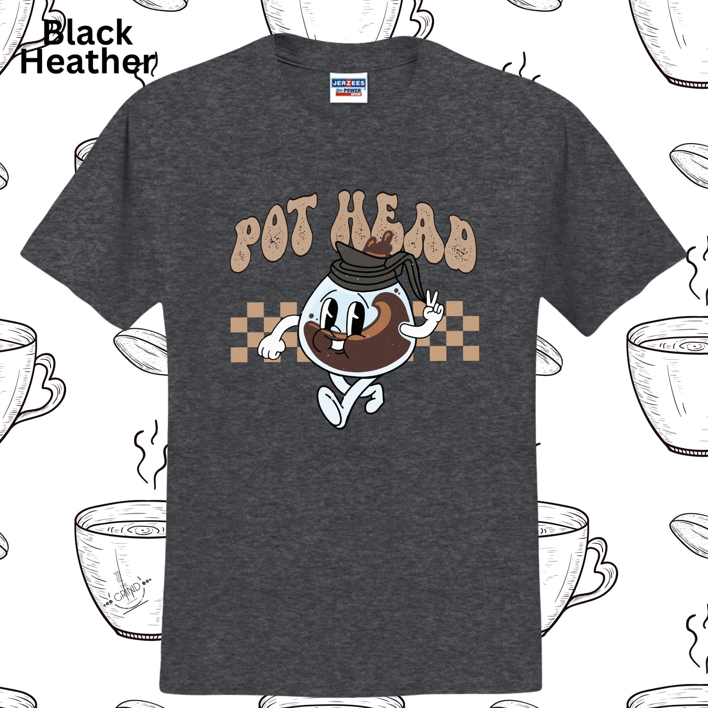 104 - Pot Head Coffee Sweatshirt: Crewnecks, Longsleeves & Tshirts