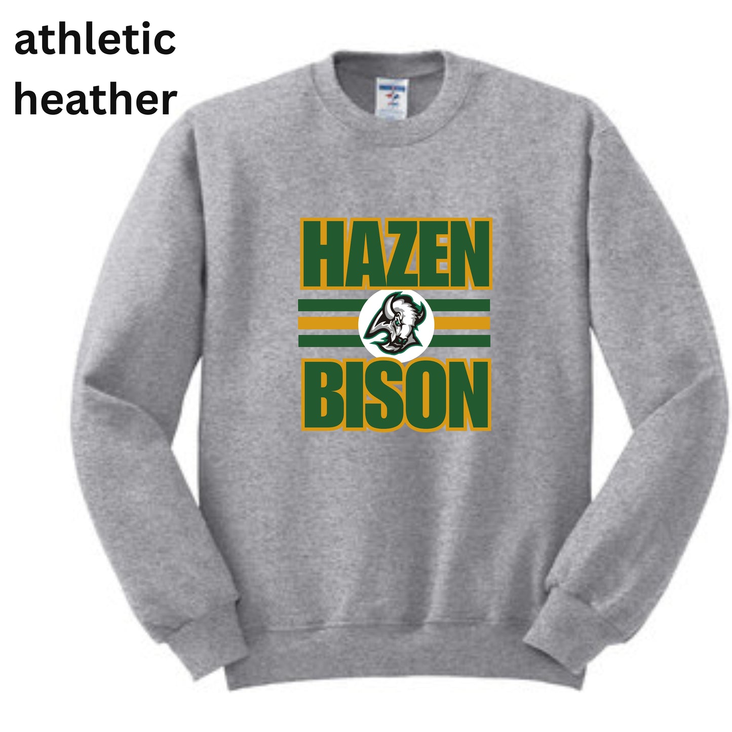 0084 - Adult Crewneck - Hazen Bison with Logo