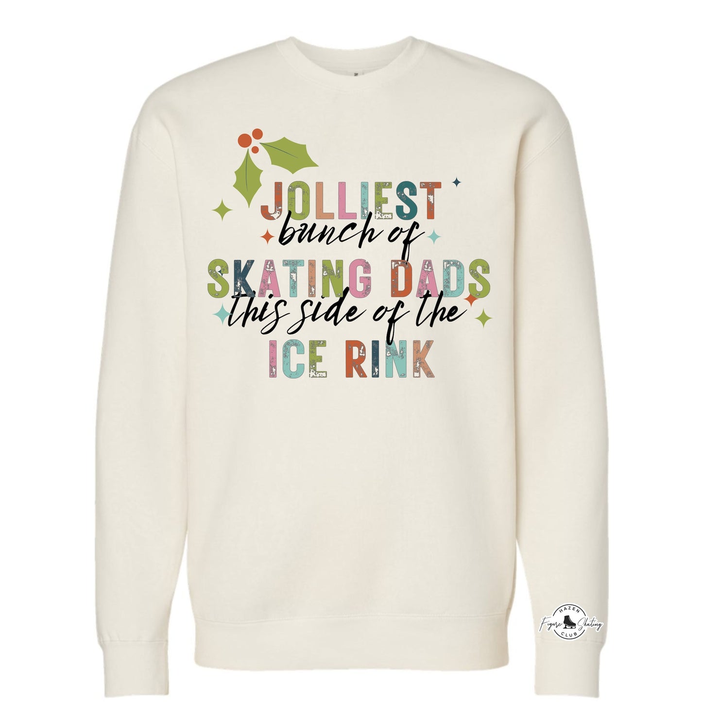 14 - Adult Independent Crewneck-Jolliest Bunch with Sleeve Image
