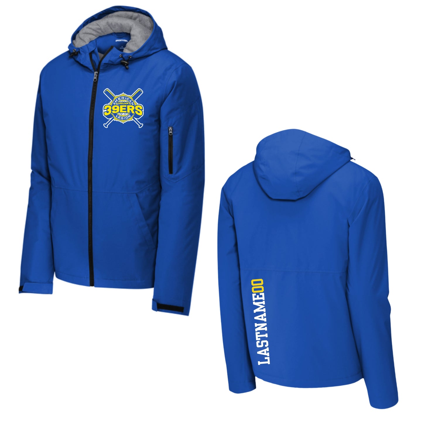 289 - Velva Baseball Logo Waterproof Insulated Jacket