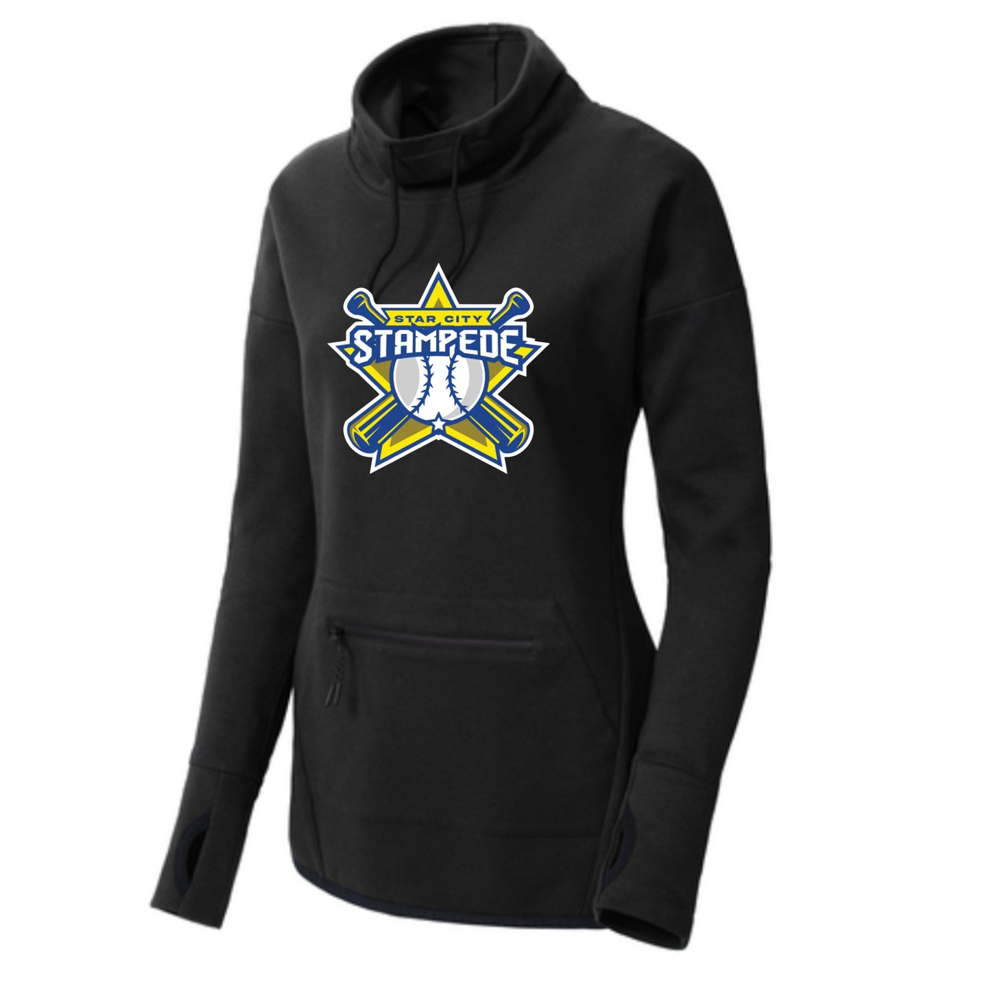 290 - Velva Baseball Logo Women's Neck Pullover