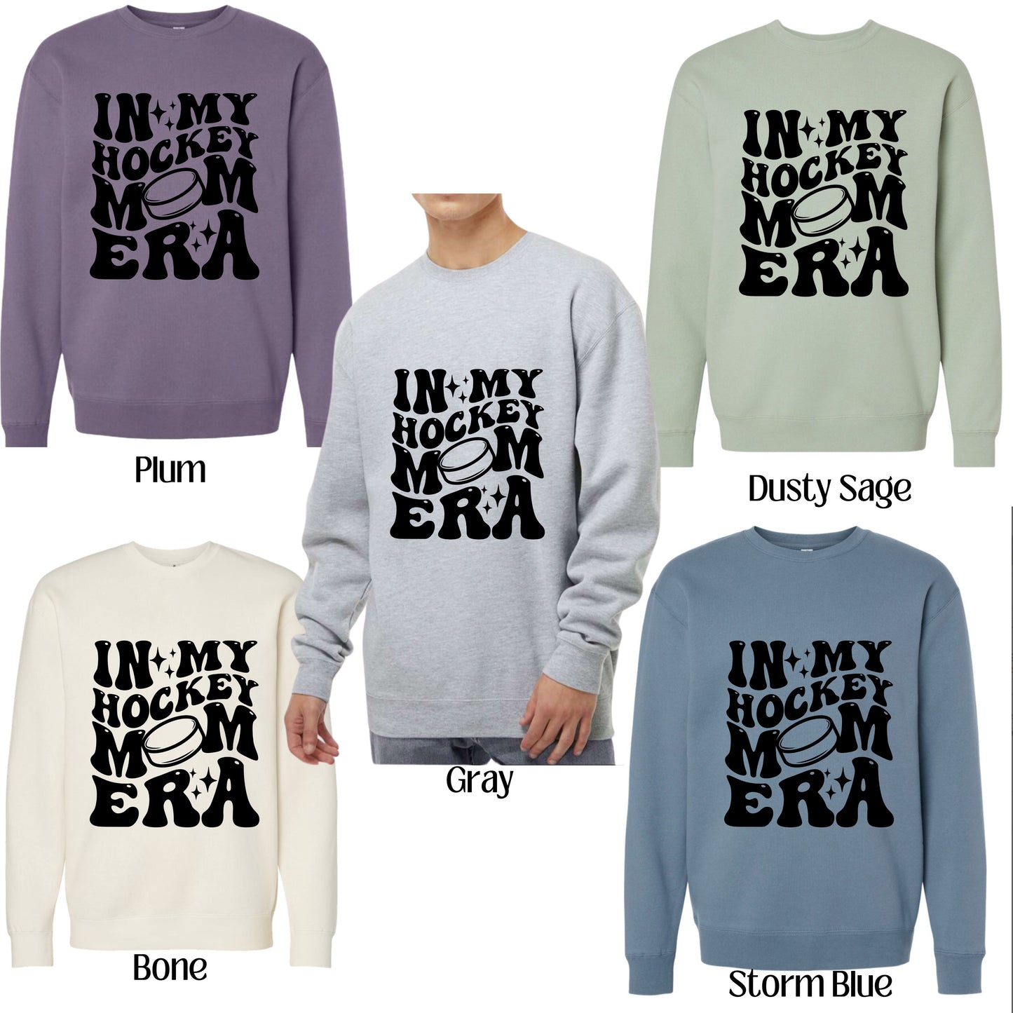 59 - Hockey Mom Era Crewneck Sweatshirt