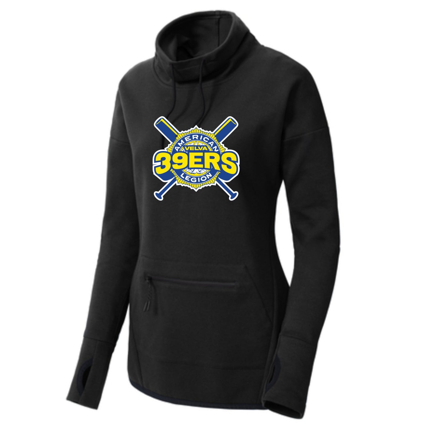 290 - Velva Baseball Logo Women's Neck Pullover
