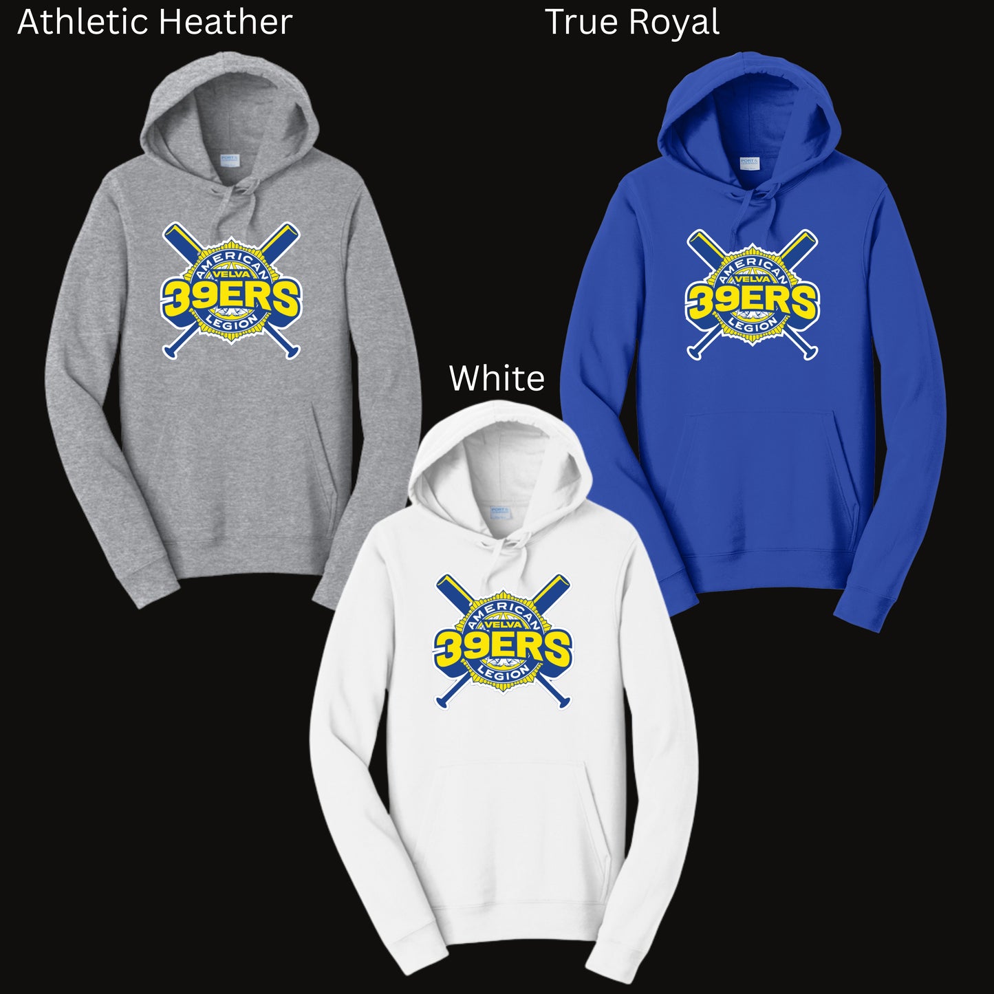 295 - Velva Baseball Logo Hoodie