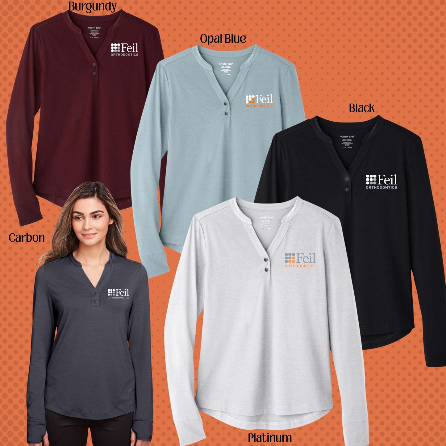 546 - Feil - Women's JAQ Stretch Performance V-Neck Snap Pullover