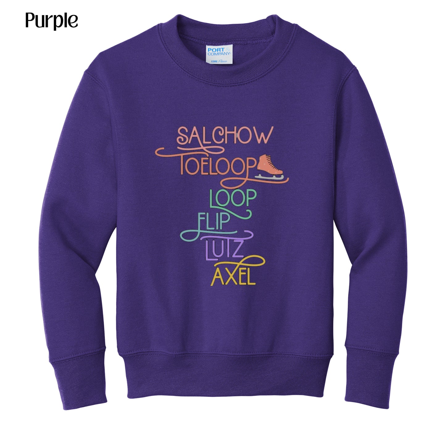 41 - Youth Crewneck Skating Moves Design