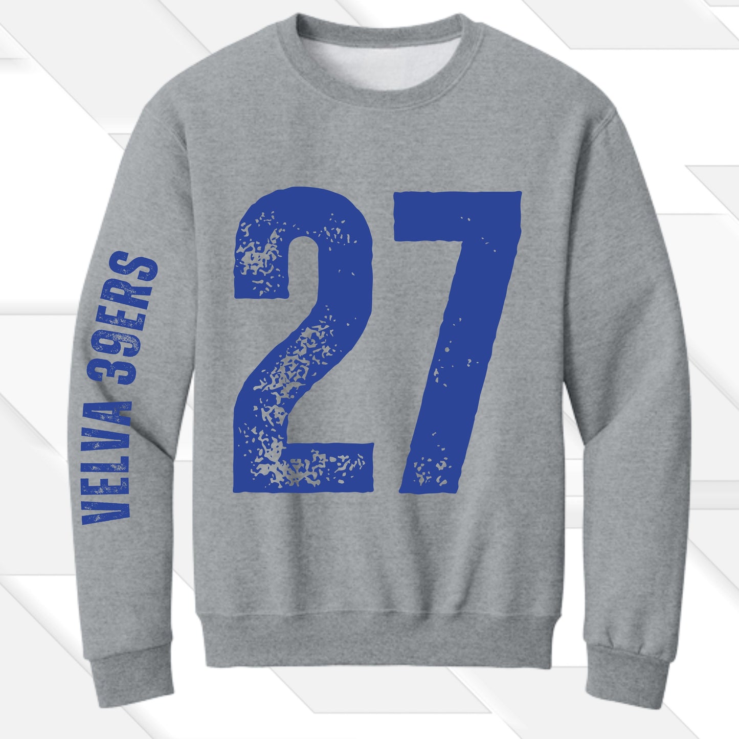 1046 - Velva LARGE Team Spirit Crewneck Sweatshirt