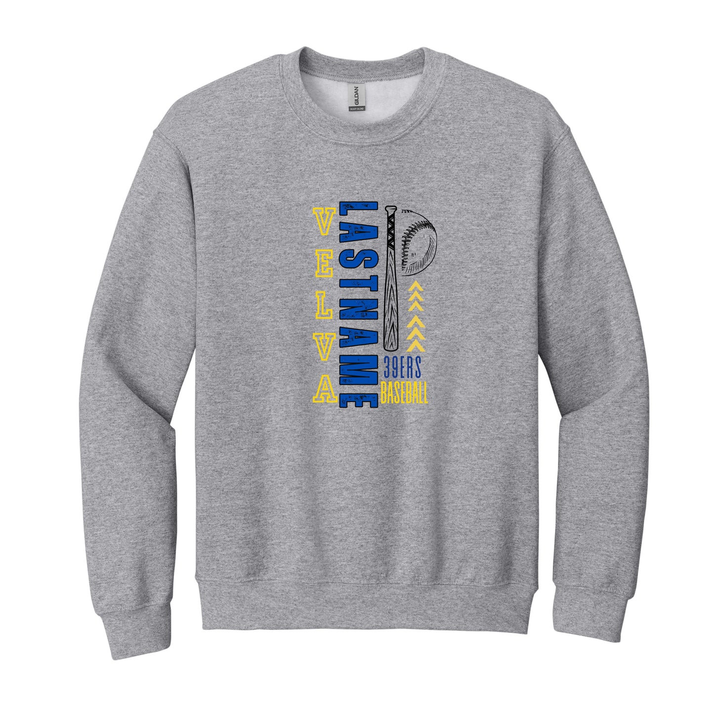 281 - Velva Baseball, Custom Name T-Shirt & Crewneck