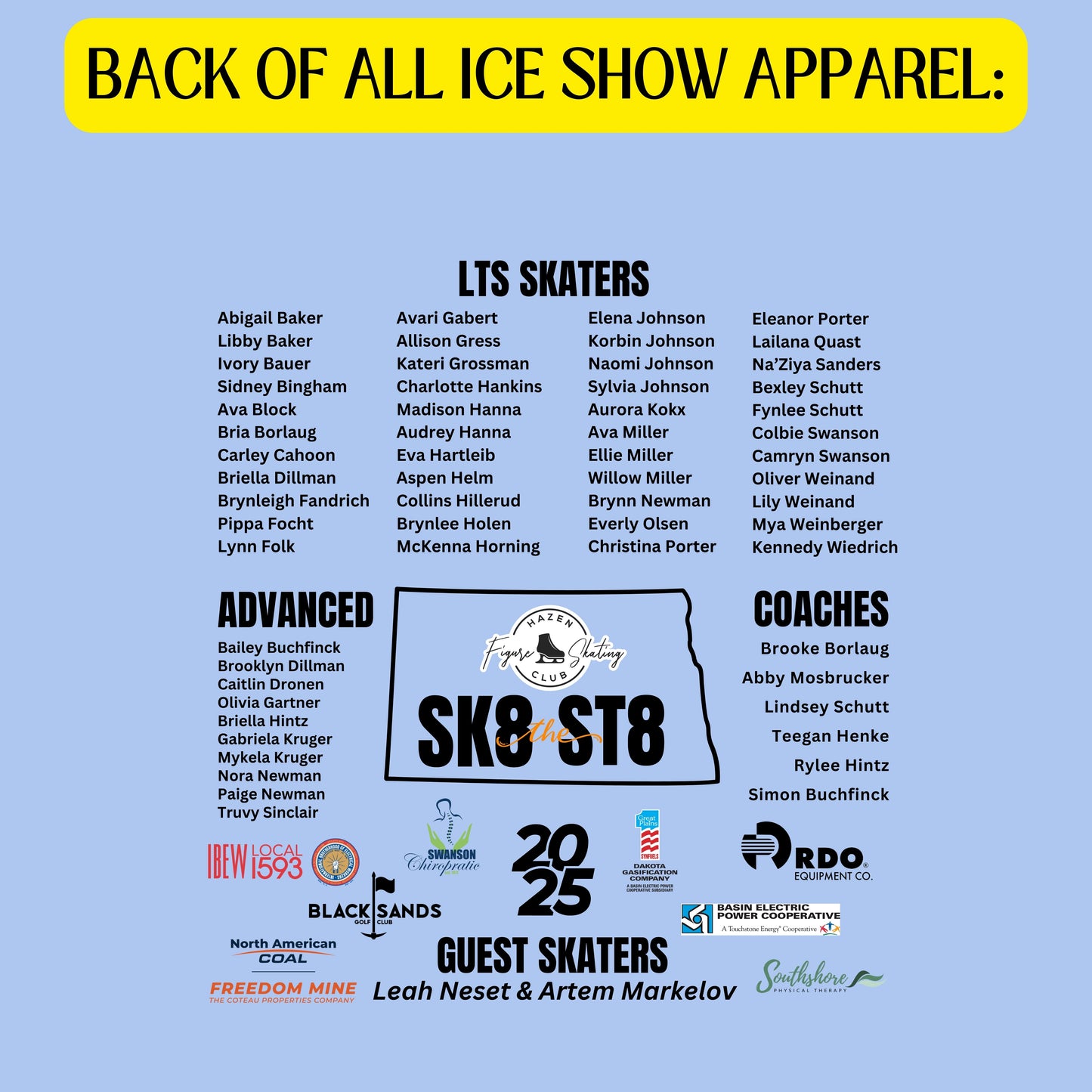 0201B - 2025 Ice Show YOUTH Apparel