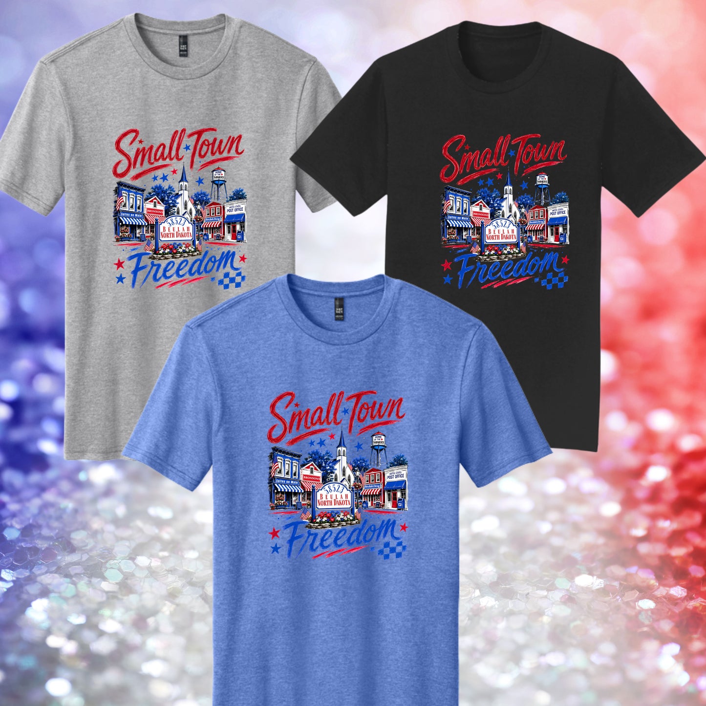 1084 - Beulah Small Town Freedom T-shirt