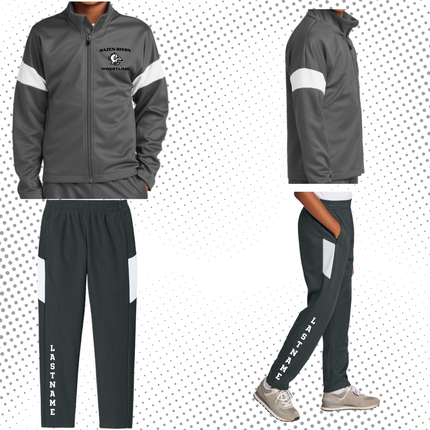 583 - Bison Wrestling Warm Up Suit