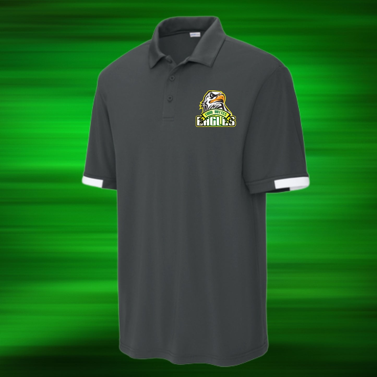 464 - Adult Twin Buttes Colorblock Polo