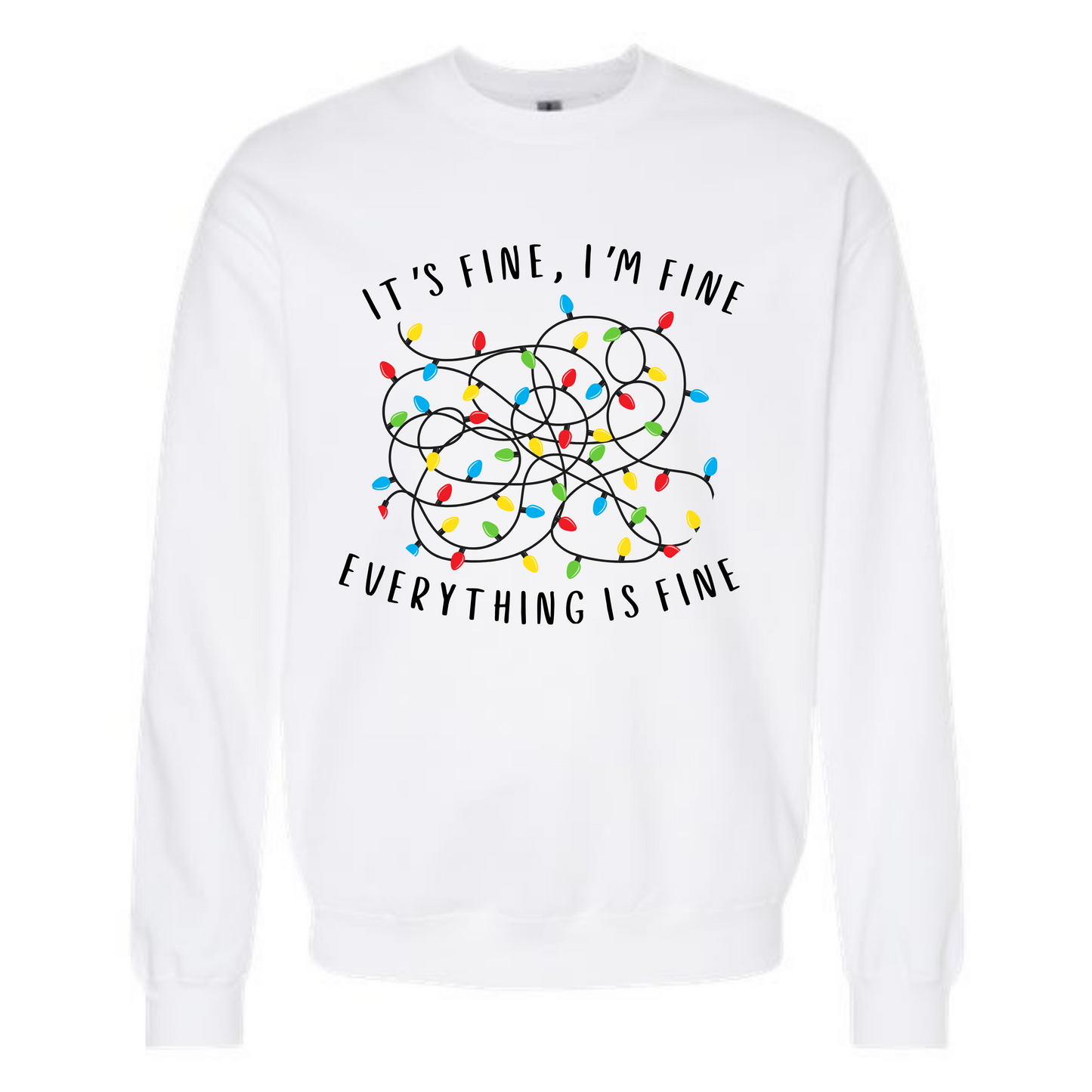 0096- It's Fine, I'm Fine Crew Sweatshirt