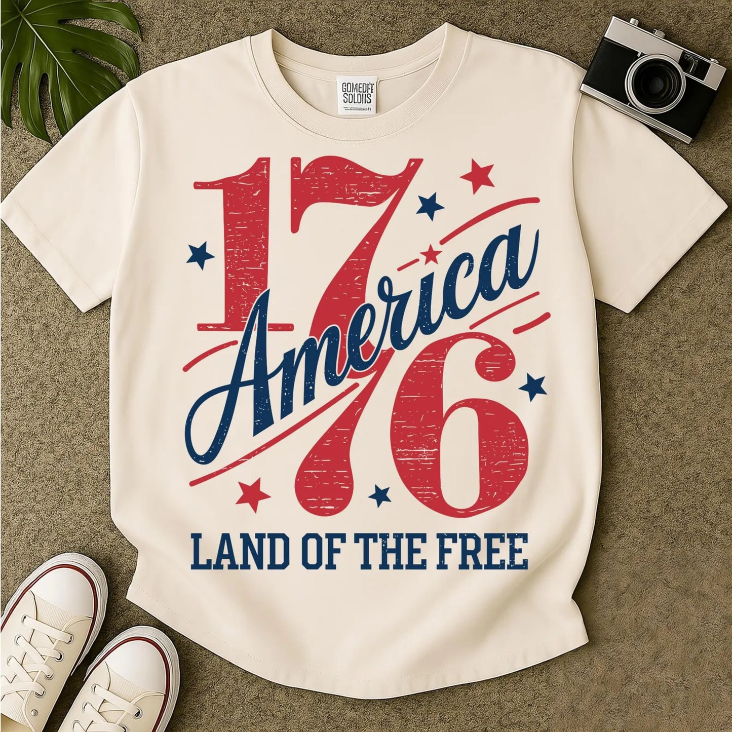 1072 - Land of the Free Cropped or Regular Tshirt