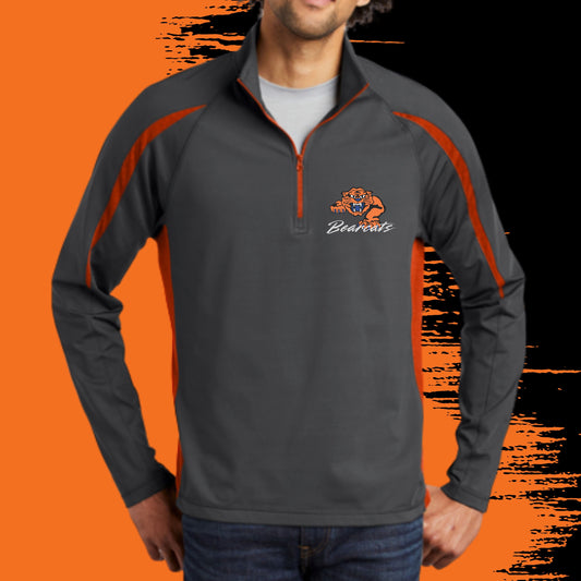 608 - Bearcat ADULT 1/4 Zip Colorblock Pullover