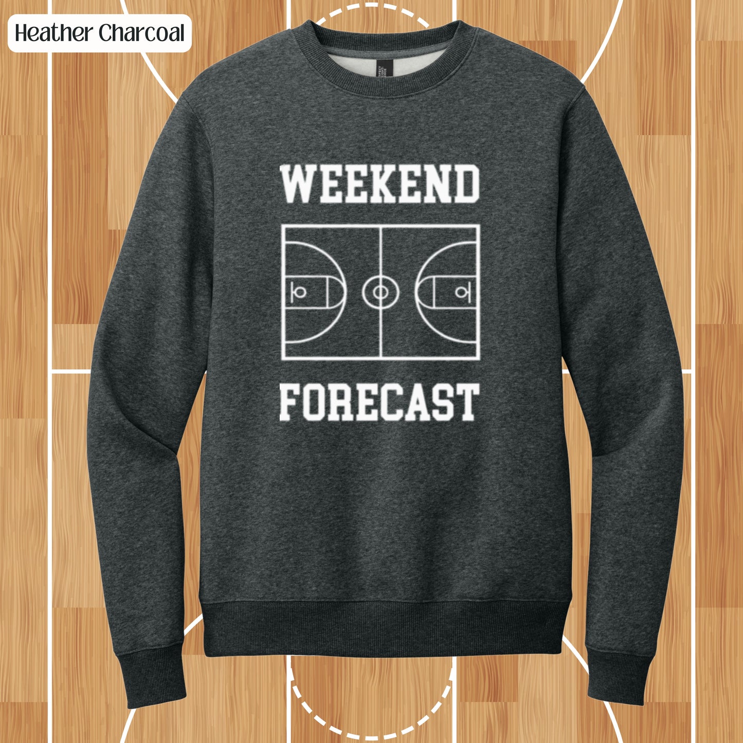 412 - Basketball Weekend Forecast Crewneck Sweatshirt