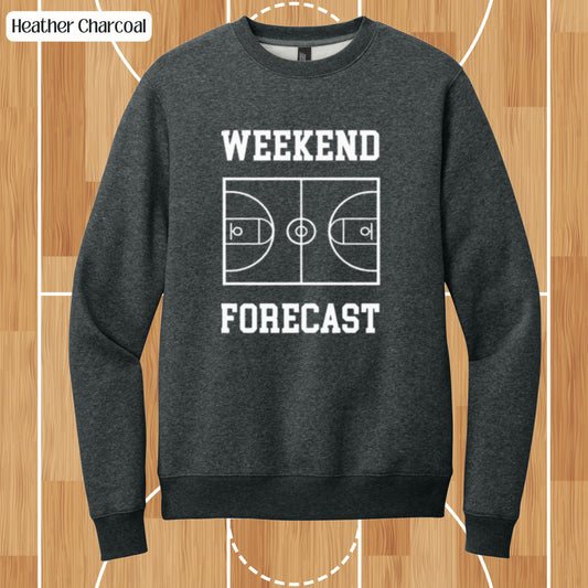 412 - Basketball Weekend Forecast Crewneck Sweatshirt