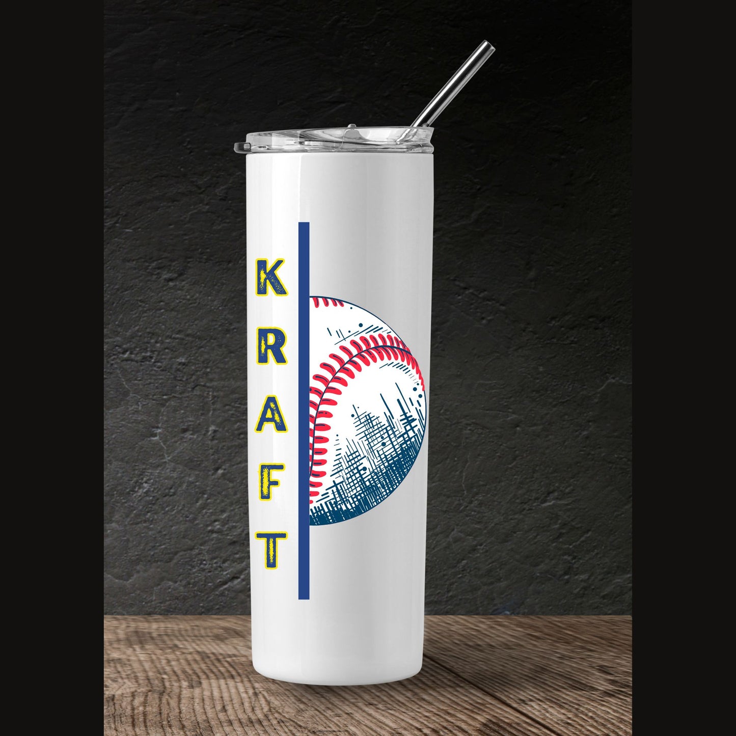 294-B - Velva Baseball Personalized 20 oz Tumbler