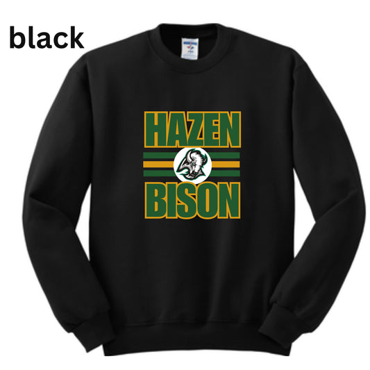 0084 - Adult Crewneck - Hazen Bison with Logo