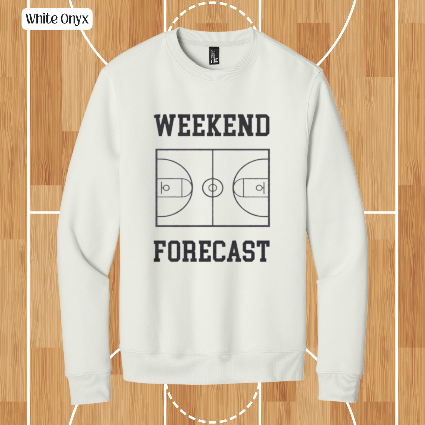 412 - Basketball Weekend Forecast Crewneck Sweatshirt