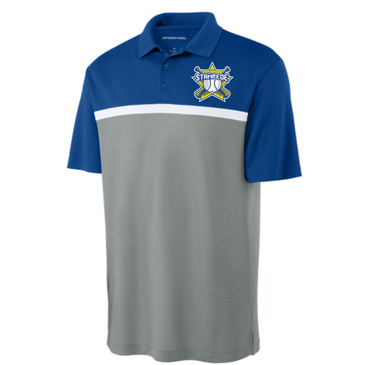 287 -Velva Baseball Logo UV  Colorblock Polo