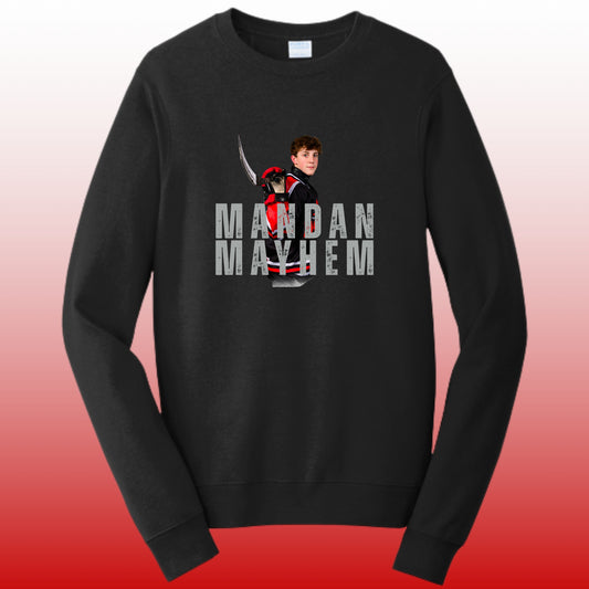 643 - CUSTOM picture Mandan Mayhem Grunge Text