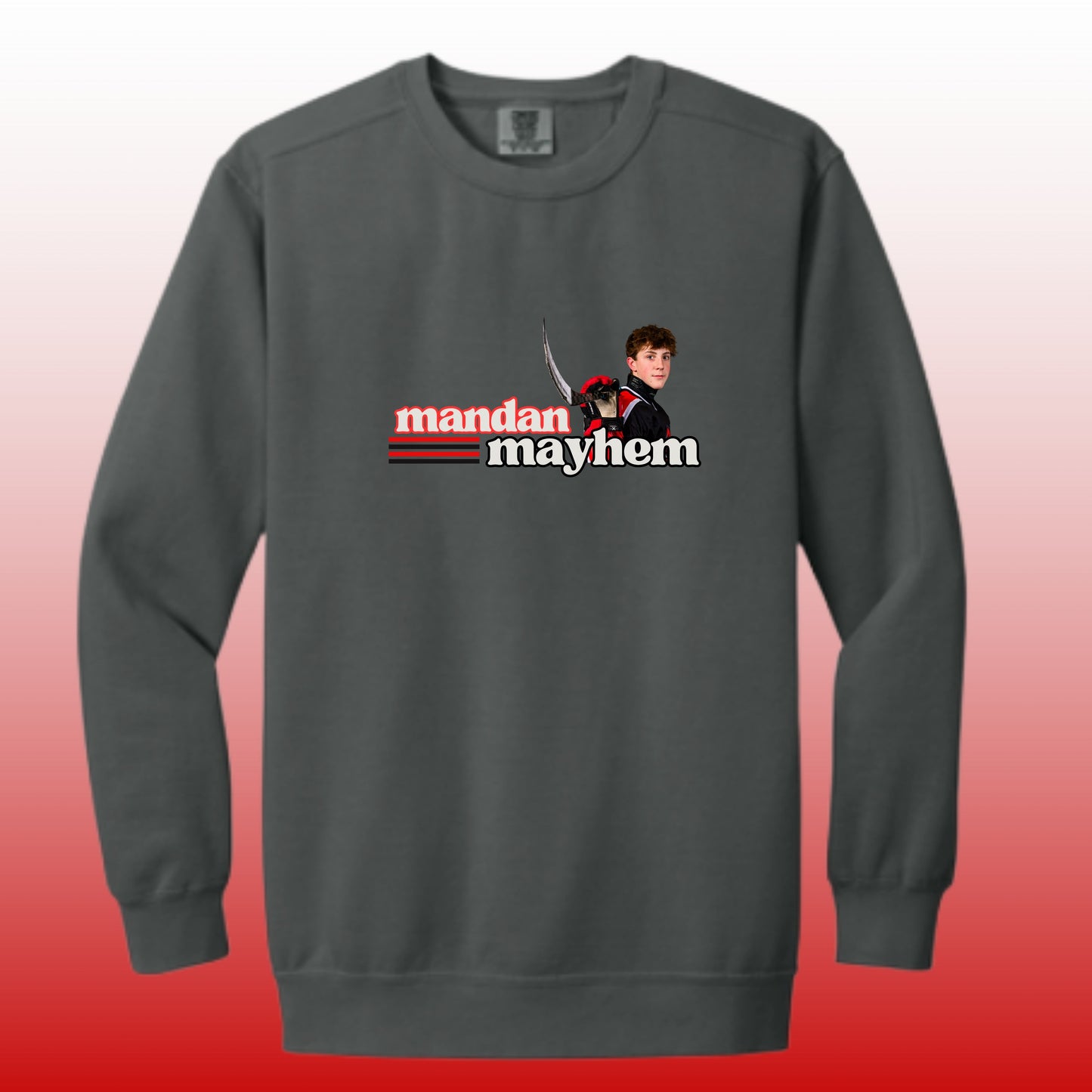 642 - CUSTOM picture Mandan Stripes Sweatshirt