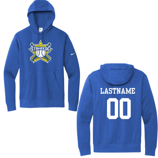 280 - Velva Baseball Logo Nike Hooded Sweatshirt