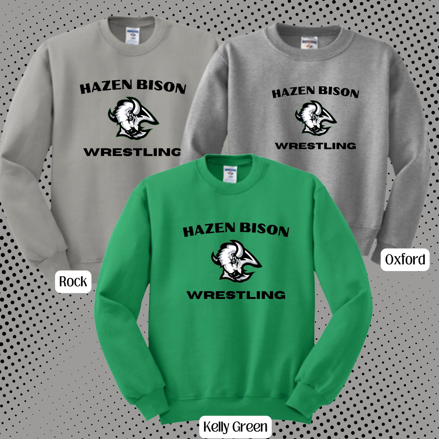 455 - Traditional Hazen Wrestling Crewneck Sweatshirt