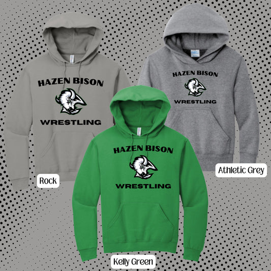 456 - Traditional Hazen Wrestling Crewneck Hoodies