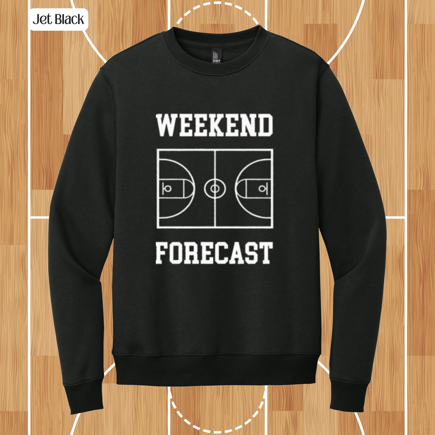 412 - Basketball Weekend Forecast Crewneck Sweatshirt