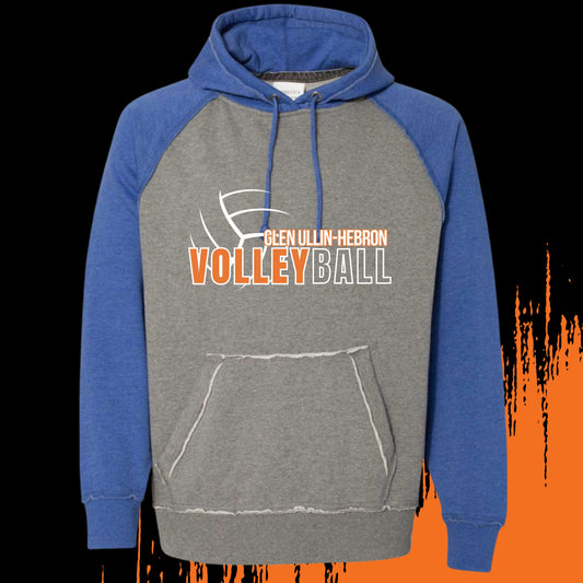 612 - Vintage ADULT Heather Hooded Sweatshirt