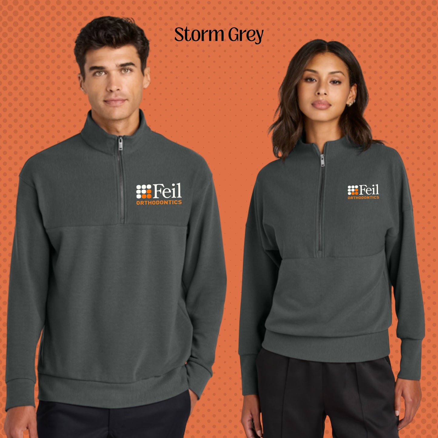 542 - Feil, (UNISEX & Women's)  Mercer+Mettle® Linear Texture 1/4-Zip