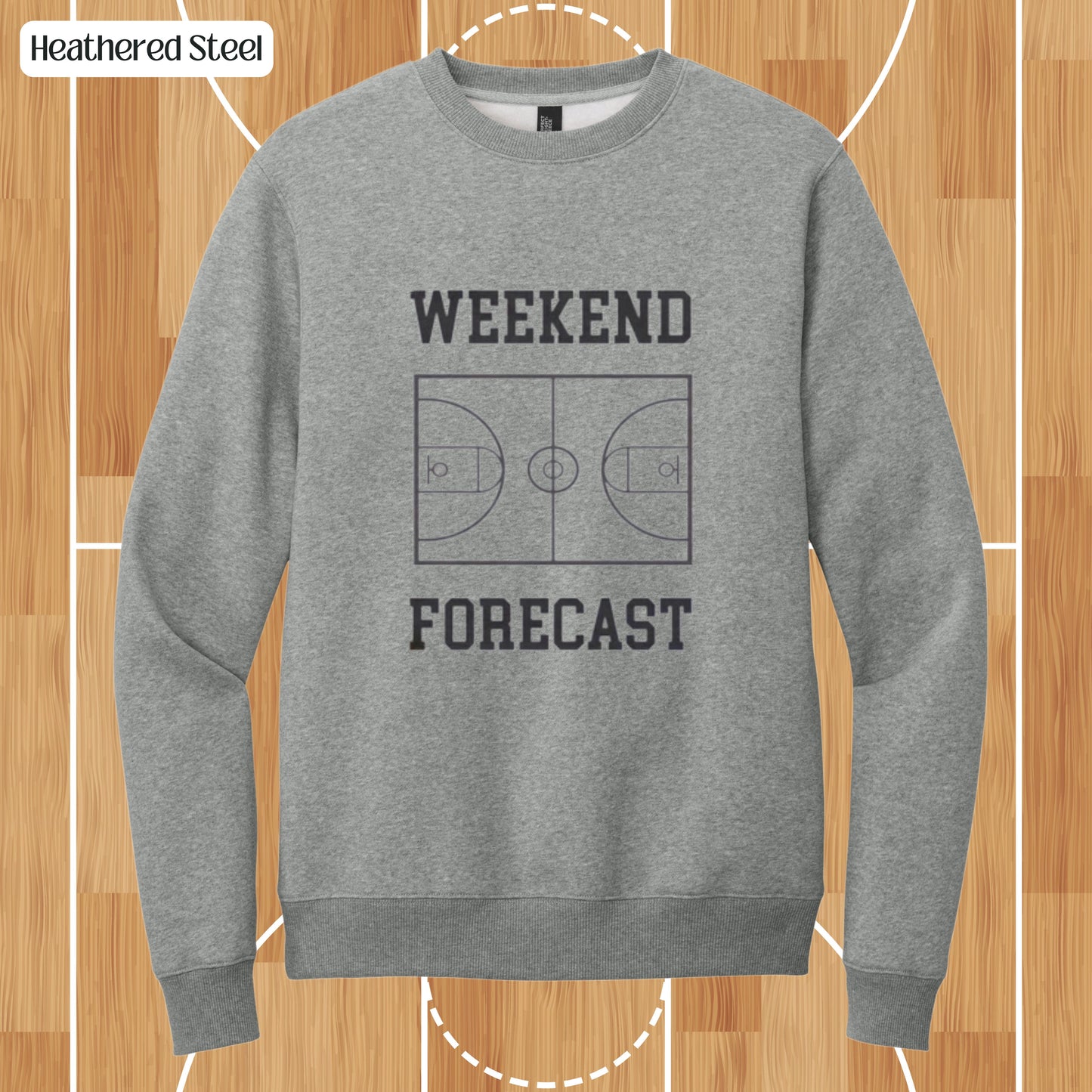 412 - Basketball Weekend Forecast Crewneck Sweatshirt