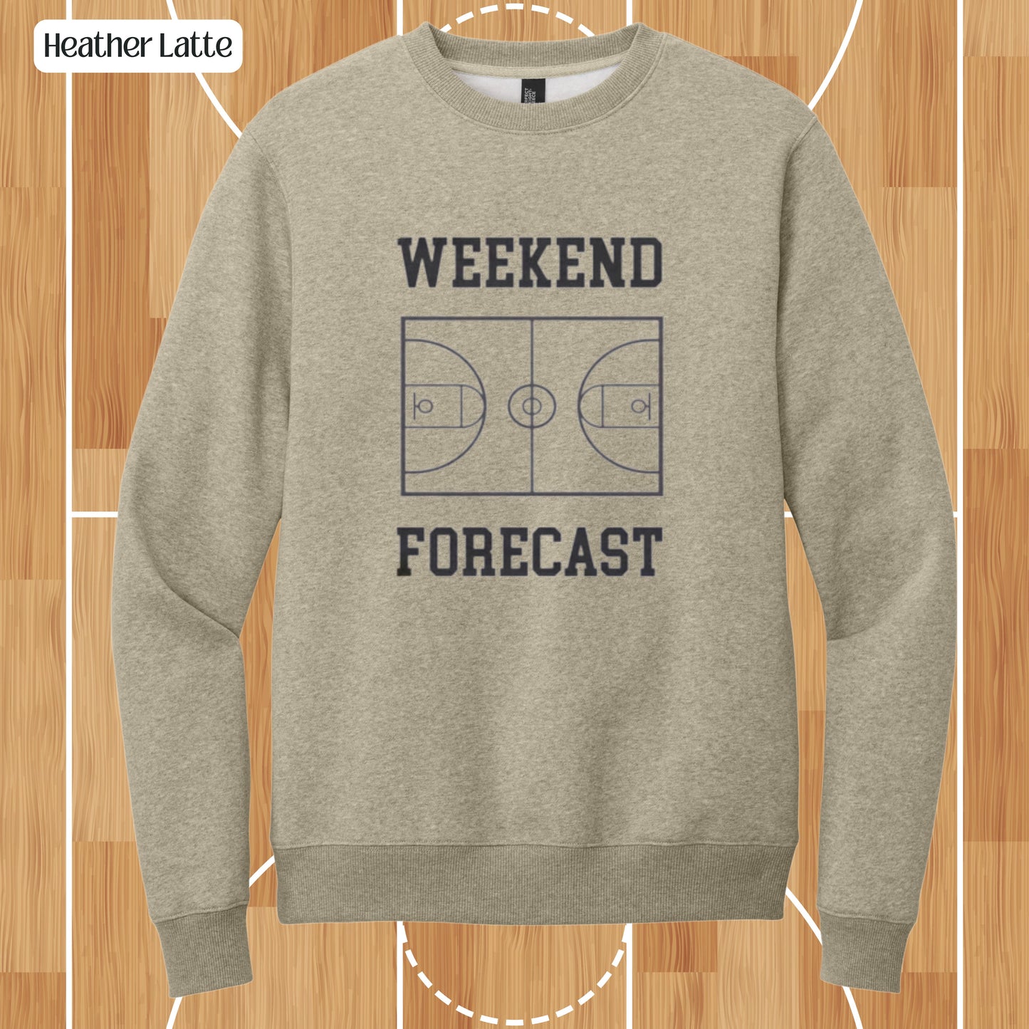 412 - Basketball Weekend Forecast Crewneck Sweatshirt