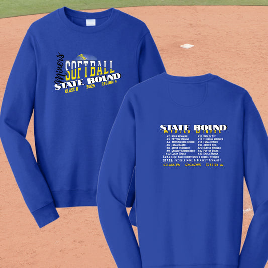 465 - 2025 Softball State Bound Crewneck Sweatshirt