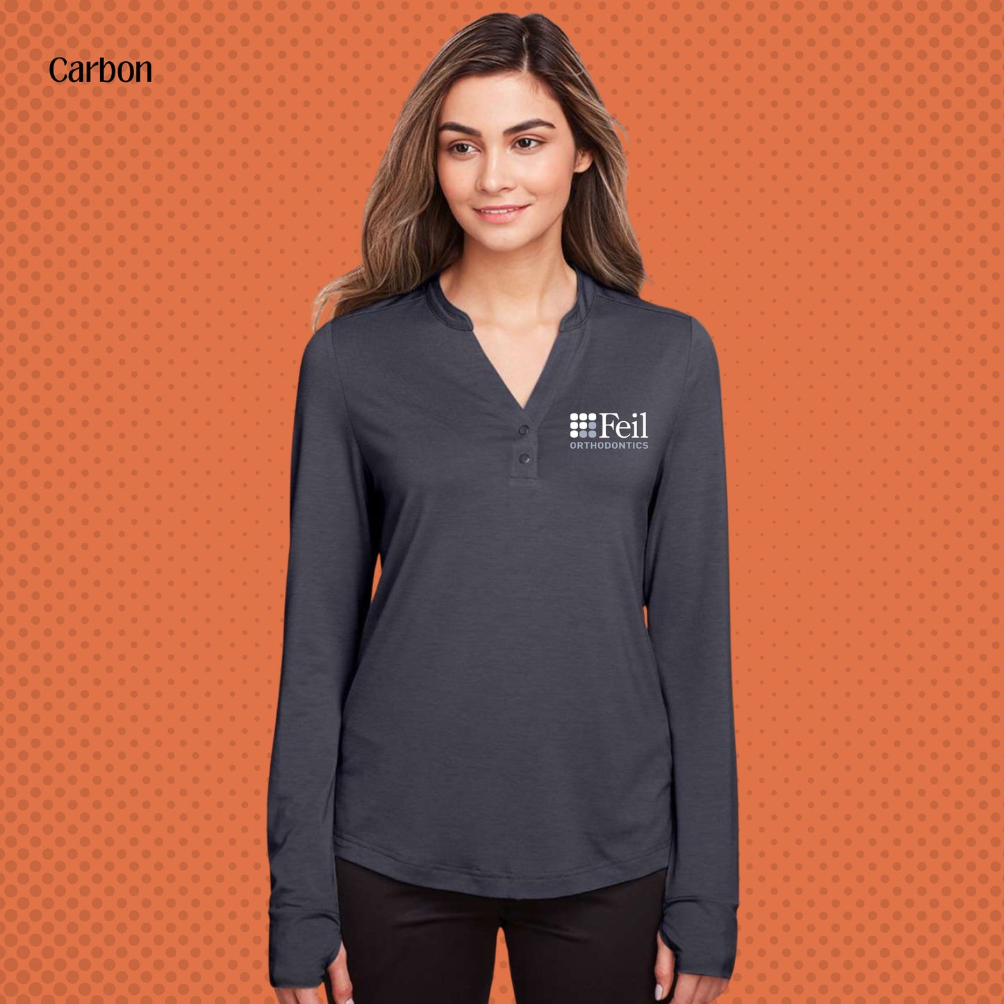 546 - Feil - Women's JAQ Stretch Performance V-Neck Snap Pullover