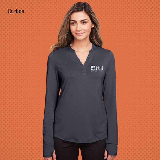 546 - Feil - Women's JAQ Stretch Performance V-Neck Snap Pullover