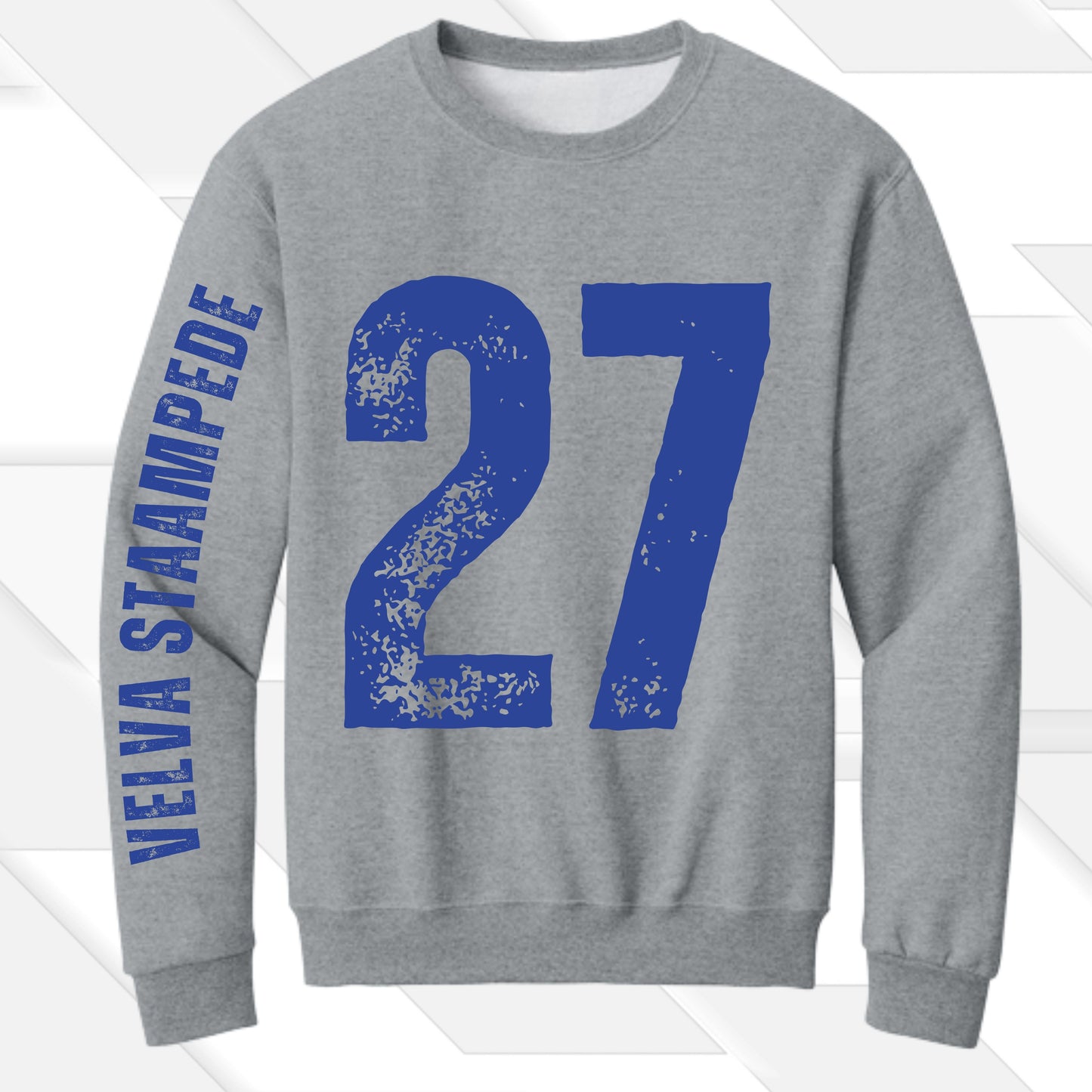 1046 - Velva LARGE Team Spirit Crewneck Sweatshirt