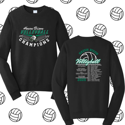 Hazen Bison 2025 Region 4 CHAMPIONS CrewSweatshirt