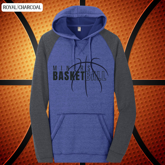 414 - Miner Basketball Fleece Raglan Hoodie