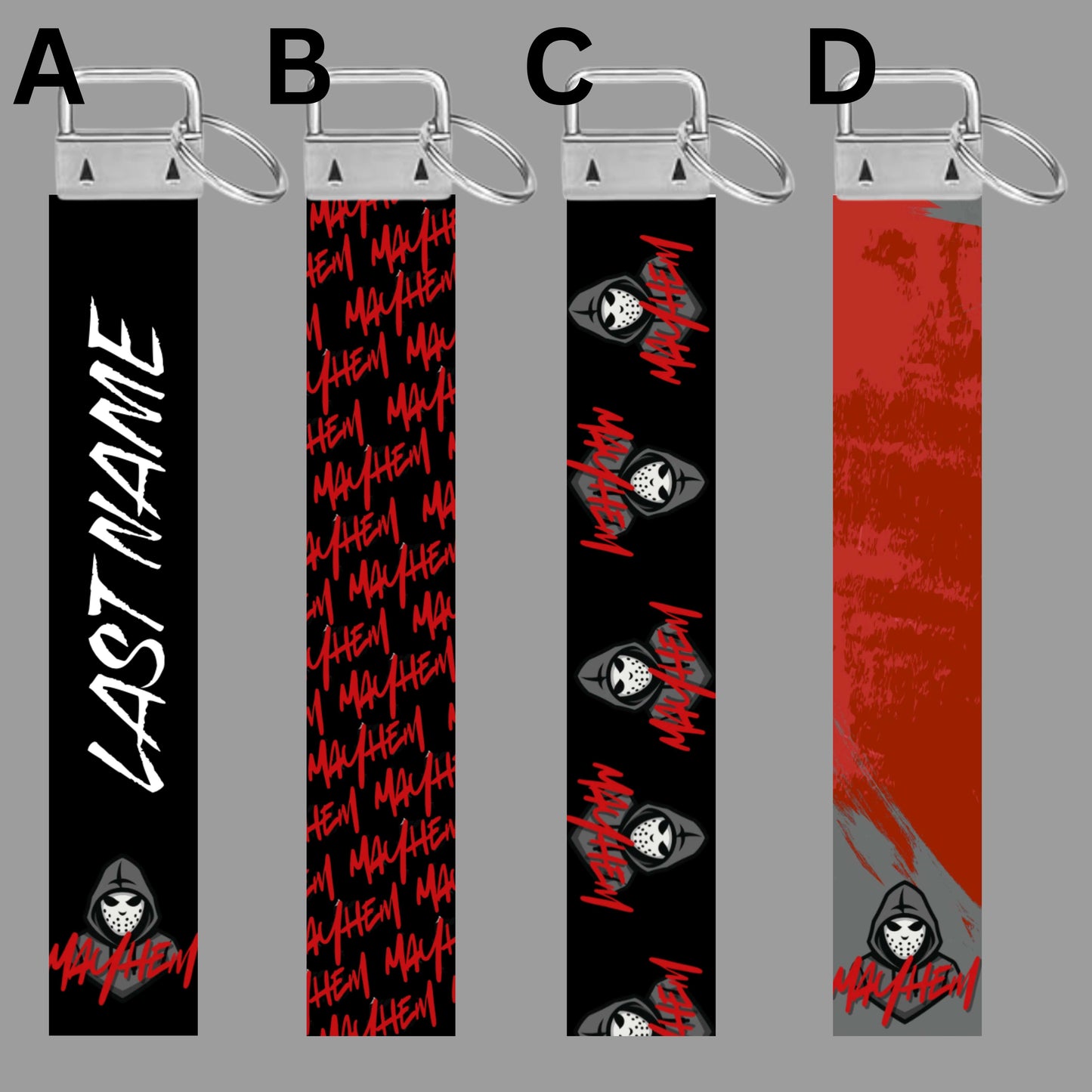 1114 - Mayhem Team Spirit keychain wristlet