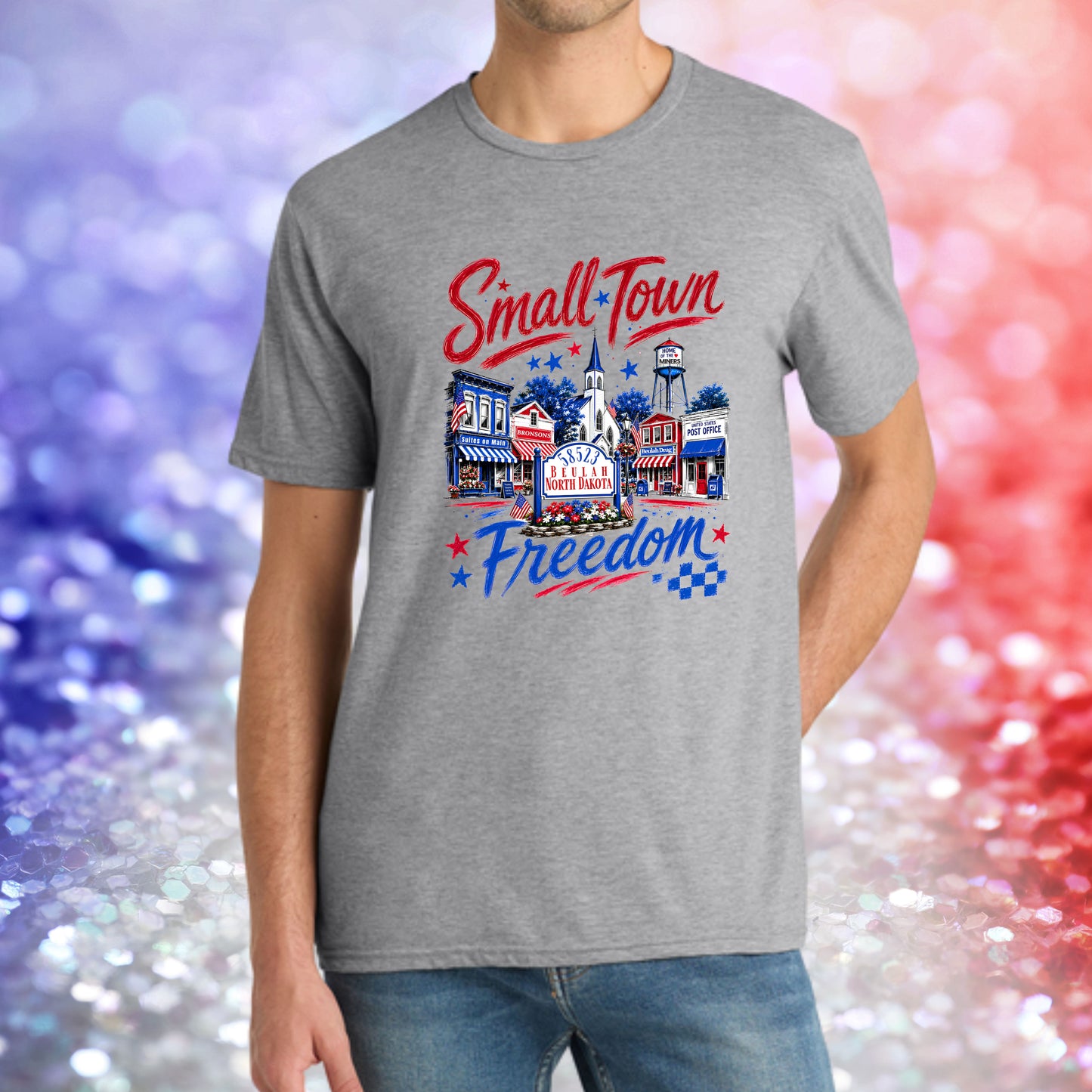 1084 - Beulah Small Town Freedom T-shirt