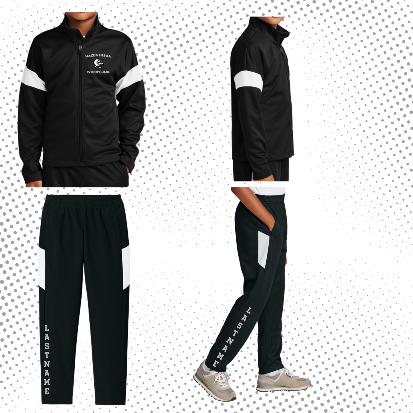 583 - Bison Wrestling Warm Up Suit